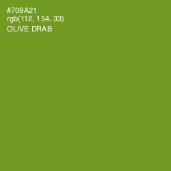 #709A21 - Olive Drab Color Image