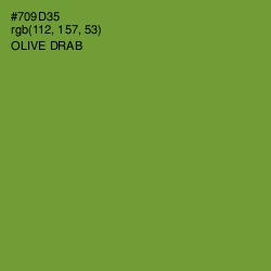 #709D35 - Olive Drab Color Image