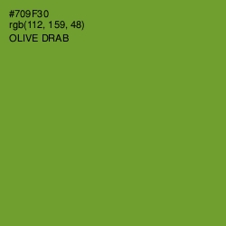 #709F30 - Olive Drab Color Image