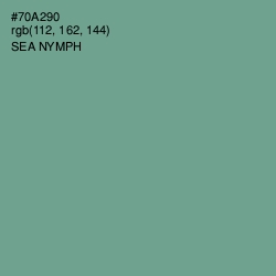 #70A290 - Sea Nymph Color Image