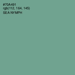 #70A491 - Sea Nymph Color Image