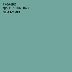 #70A69D - Sea Nymph Color Image