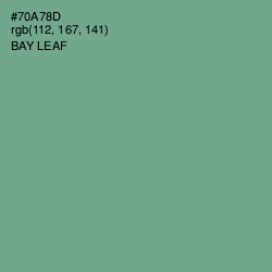 #70A78D - Bay Leaf Color Image