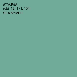 #70AB9A - Sea Nymph Color Image