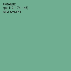 #70AE92 - Sea Nymph Color Image