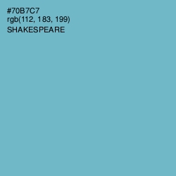 #70B7C7 - Shakespeare Color Image