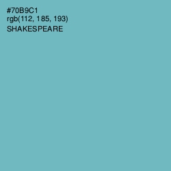 #70B9C1 - Shakespeare Color Image