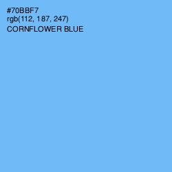 #70BBF7 - Cornflower Blue Color Image