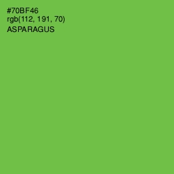 #70BF46 - Asparagus Color Image