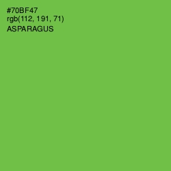 #70BF47 - Asparagus Color Image