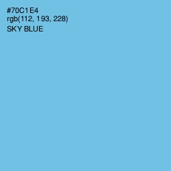 #70C1E4 - Sky Blue Color Image