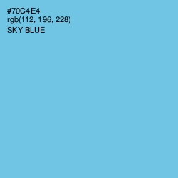 #70C4E4 - Sky Blue Color Image