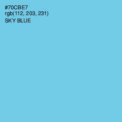 #70CBE7 - Sky Blue Color Image