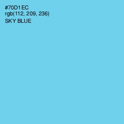 #70D1EC - Sky Blue Color Image