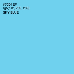 #70D1EF - Sky Blue Color Image