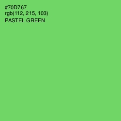 #70D767 - Pastel Green Color Image