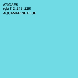 #70DAE5 - Aquamarine Blue Color Image