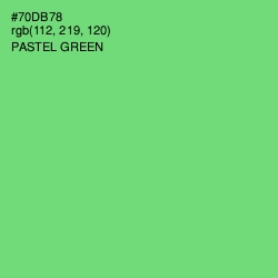 #70DB78 - Pastel Green Color Image