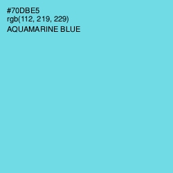 #70DBE5 - Aquamarine Blue Color Image