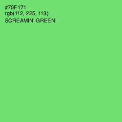 #70E171 - Screamin' Green Color Image
