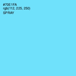 #70E1FA - Spray Color Image