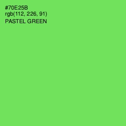 #70E25B - Pastel Green Color Image