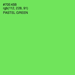 #70E45B - Pastel Green Color Image