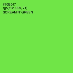 #70E547 - Screamin' Green Color Image