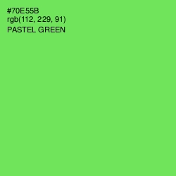 #70E55B - Pastel Green Color Image