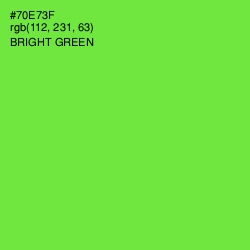 #70E73F - Bright Green Color Image