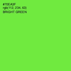 #70EA3F - Bright Green Color Image