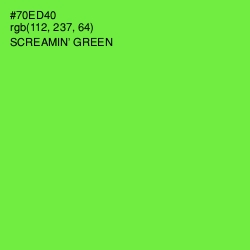 #70ED40 - Screamin' Green Color Image