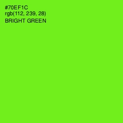 #70EF1C - Bright Green Color Image