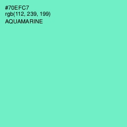 #70EFC7 - Aquamarine Color Image