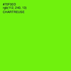 #70F00D - Chartreuse Color Image