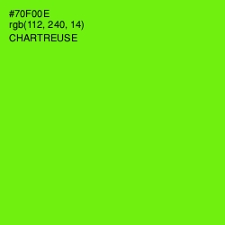 #70F00E - Chartreuse Color Image