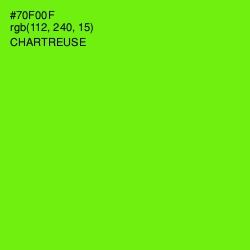 #70F00F - Chartreuse Color Image
