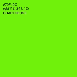 #70F10C - Chartreuse Color Image