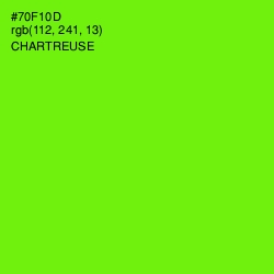 #70F10D - Chartreuse Color Image