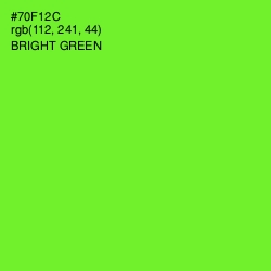 #70F12C - Bright Green Color Image