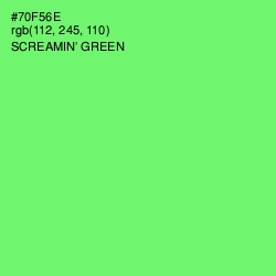 #70F56E - Screamin' Green Color Image