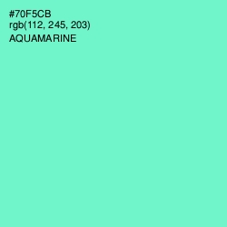#70F5CB - Aquamarine Color Image