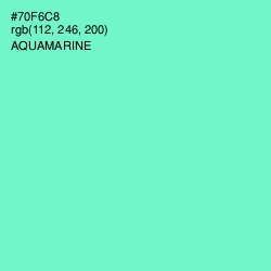 #70F6C8 - Aquamarine Color Image