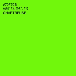 #70F70B - Chartreuse Color Image