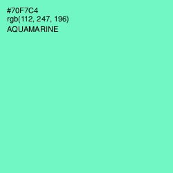 #70F7C4 - Aquamarine Color Image