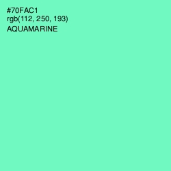 #70FAC1 - Aquamarine Color Image