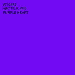 #7109F2 - Purple Heart Color Image
