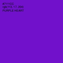 #7111CC - Purple Heart Color Image