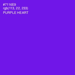 #7116E9 - Purple Heart Color Image