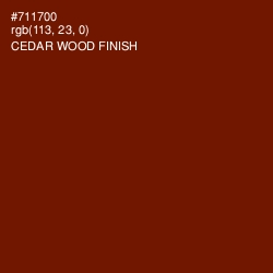 #711700 - Cedar Wood Finish Color Image